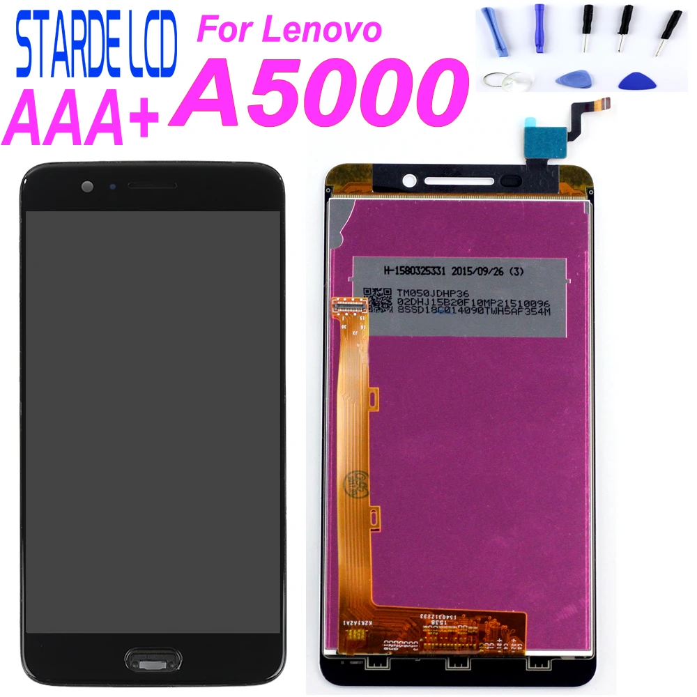 ЖК-дисплей Starde 5,0 дюйма для Lenovo A5000, ЖК-дисплей, сенсорный экран, дигитайзер в сборе, высокое качество, черный, белый цвет, с набором инструмент...
ЖК-дисплей Starde 5,0 дюйма для Lenovo A5000, ЖК-дисплей, сенсорный экран, дигитайзер в сборе, высокое качество, черный, белый цвет, с набором инструмент...