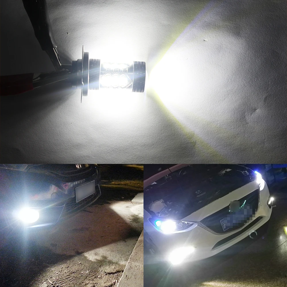 BOODLIED 2pcs H7 LED Headlight 80W 3030 SMD LED White High Power H7 Light Bulbs For Car LED Headlight Auto Fog Lights DC 12V
BOODLIED 2pcs H7 LED Headlight 80W 3030 SMD LED White High Power H7 Light Bulbs For Car LED Headlight Auto Fog Lights DC 12V