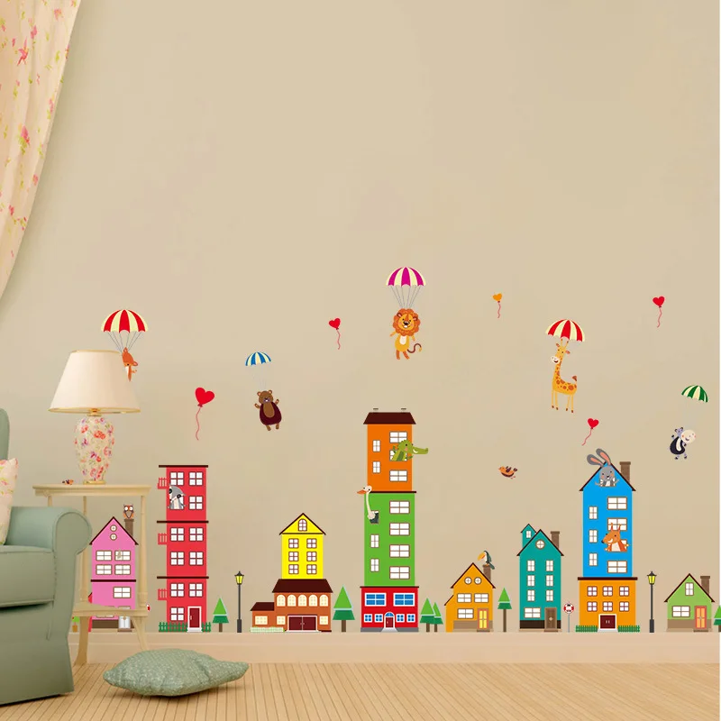Cute City Wall Sticker Colorful PVC Decal Home Decor Children Kid Baby Room Decorated Tool For Party and Kindgardent
Cute City Wall Sticker Colorful PVC Decal Home Decor Children Kid Baby Room Decorated Tool For Party and Kindgardent