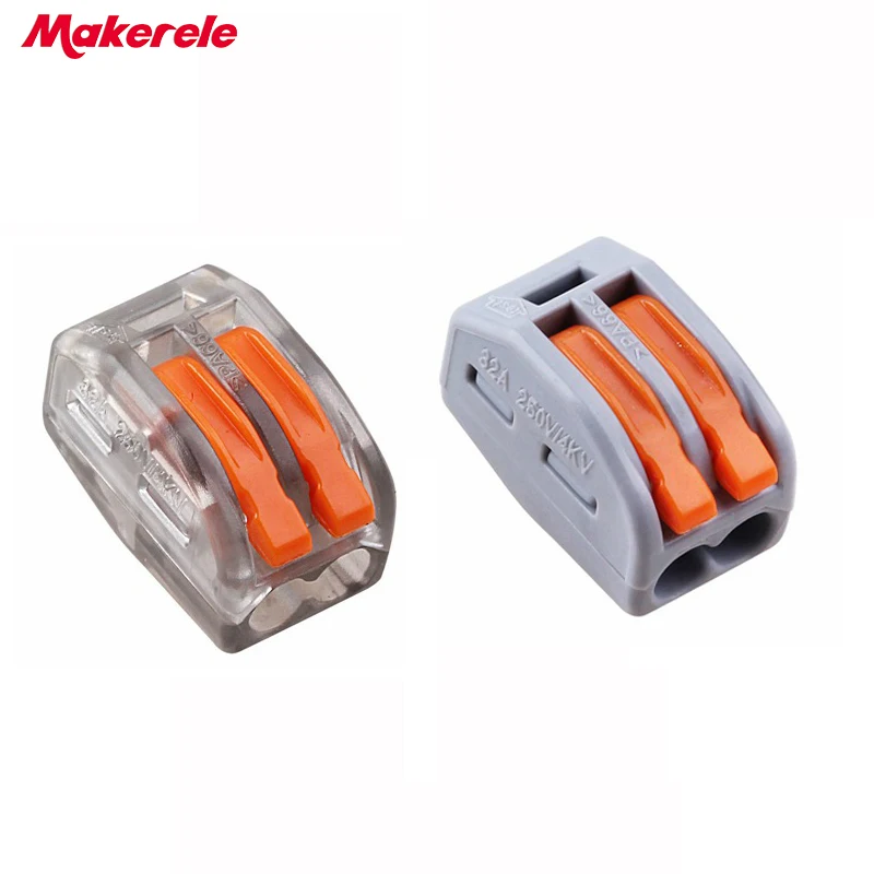 10pcs Makerele 222-412(PCT212) Universal Compact Wire Wiring Connector 2 pin Conductor Terminal Block With Lever 0.08-2.5mm2
10pcs Makerele 222-412(PCT212) Universal Compact Wire Wiring Connector 2 pin Conductor Terminal Block With Lever 0.08-2.5mm2