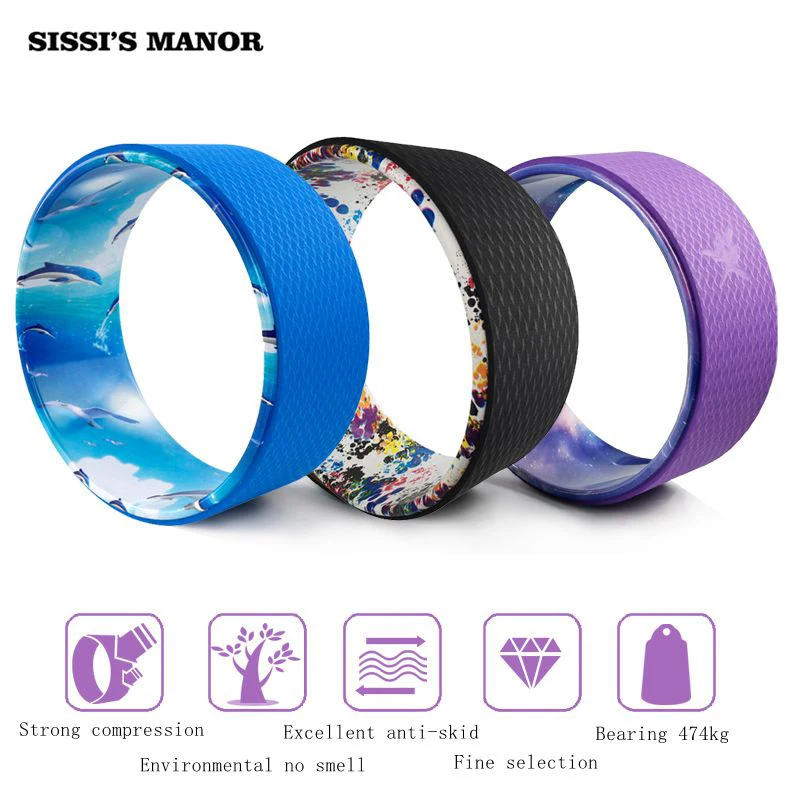 SISSI'S MANOR Yoga Circle Wheel ABS Pilates Magic Ring тренажер для тренировки спины инструмент