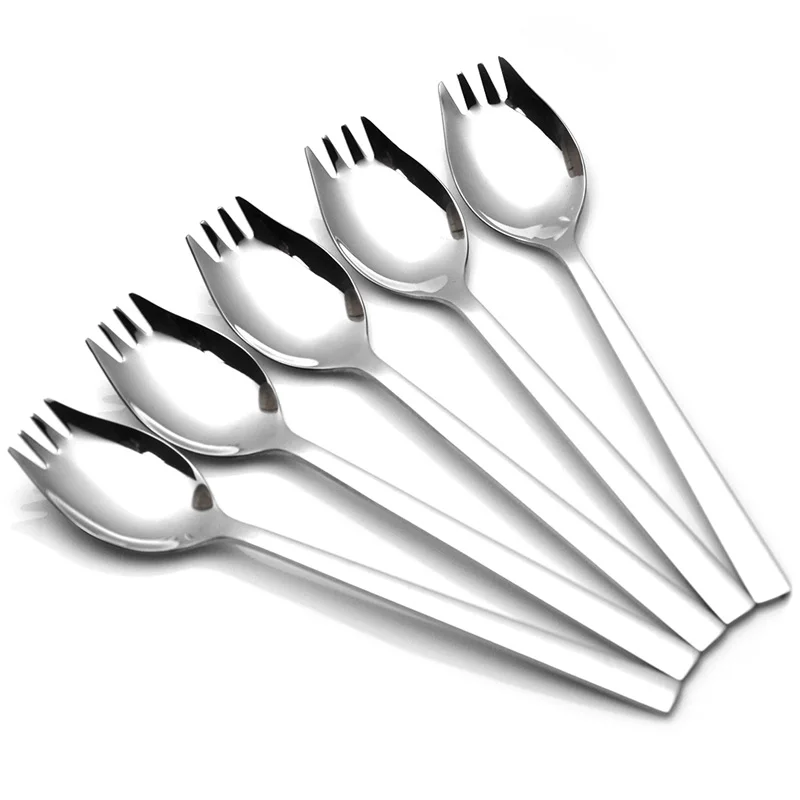 5pcs 100% Real Stainless Steel Sporks 2 in 1 Kitchen Gadgets Accessories Salad Dessert Spaghetti Spoon Fork Combo Kitchen Tools
5pcs 100% Real Stainless Steel Sporks 2 in 1 Kitchen Gadgets Accessories Salad Dessert Spaghetti Spoon Fork Combo Kitchen Tools