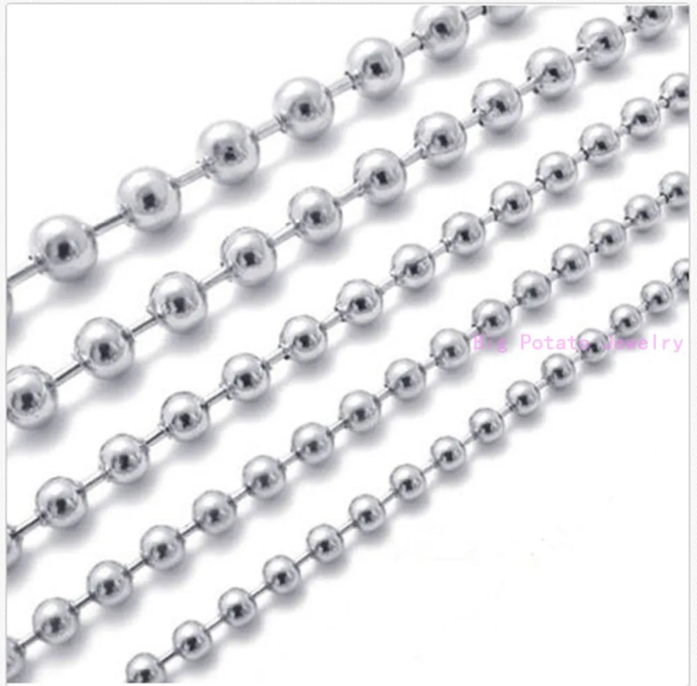 Personality Fashion 4/5/6/8/10mm Cool Men's Stainless Steel Silver Tone Round Ball Chain Bracelet/Necklace 7-40inch Custom Sizes
Personality Fashion 4/5/6/8/10mm Cool Men's Stainless Steel Silver Tone Round Ball Chain Bracelet/Necklace 7-40inch Custom Sizes