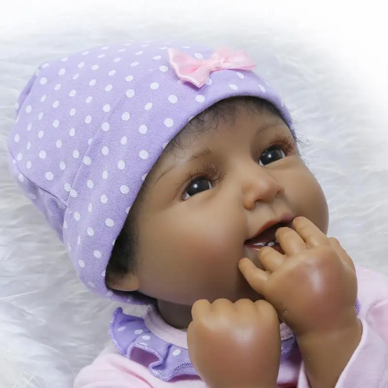 22" 55cm Lifelike Reborn Black Girl Dolls Silicone Vinyl Handmade Sweater Baby Gift
22" 55cm Lifelike Reborn Black Girl Dolls Silicone Vinyl Handmade Sweater Baby Gift