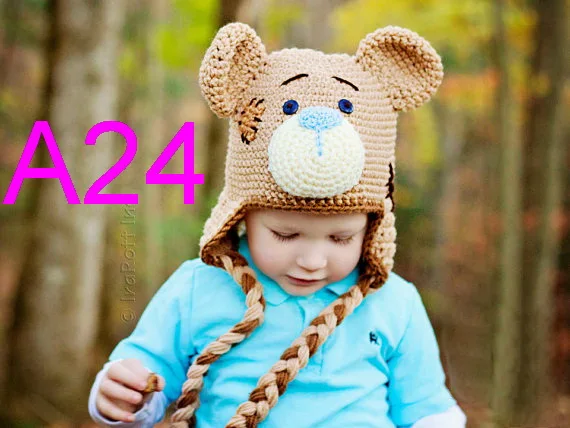 free shipping,20pcs/lot 100% cotton Children Crochet Earflap Caps , New Halloween Cartoon teddy bear hat Baby Crochet Hat gifts
free shipping,20pcs/lot 100% cotton Children Crochet Earflap Caps , New Halloween Cartoon teddy bear hat Baby Crochet Hat gifts