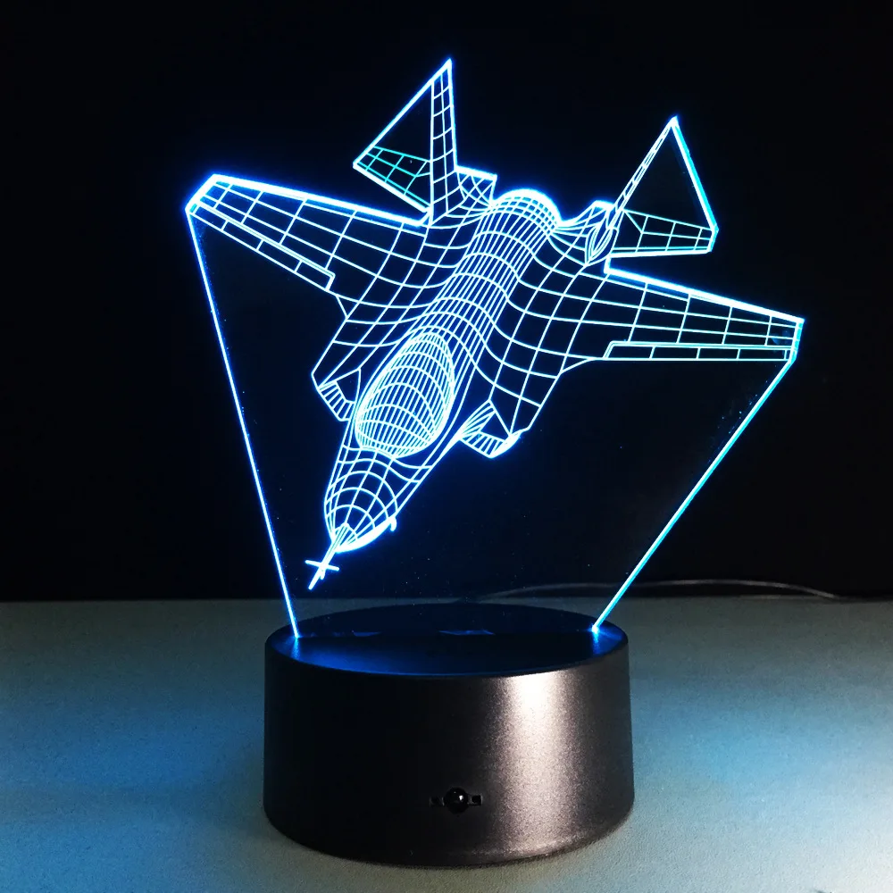 Airplane 3D Novelty LED Lights 7 color changing visual illusion Airplane figures Toys Children action figure toys birthday gift
Airplane 3D Novelty LED Lights 7 color changing visual illusion Airplane figures Toys Children action figure toys birthday gift