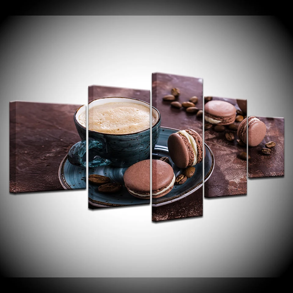 Canvas Painting Happy hour coffee Macaron 5 Pieces Canvas Wall Art Painting Modular Wallpapers Poster Print for Home Decor
Canvas Painting Happy hour coffee Macaron 5 Pieces Canvas Wall Art Painting Modular Wallpapers Poster Print for Home Decor