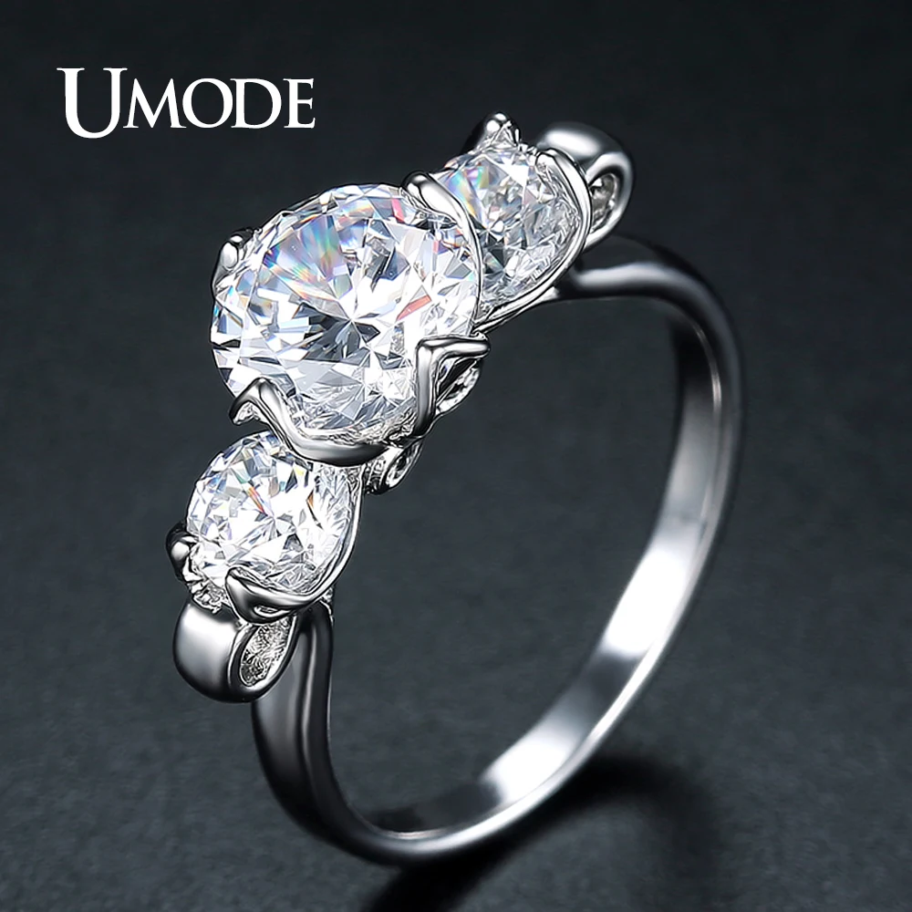 UMODE Fashion Jewelry Luxury CZ Three Stone Rings for Women Wedding Party Accessories Anel Feminino Valentine's Day Gifts UR0399
UMODE Fashion Jewelry Luxury CZ Three Stone Rings for Women Wedding Party Accessories Anel Feminino Valentine's Day Gifts UR0399