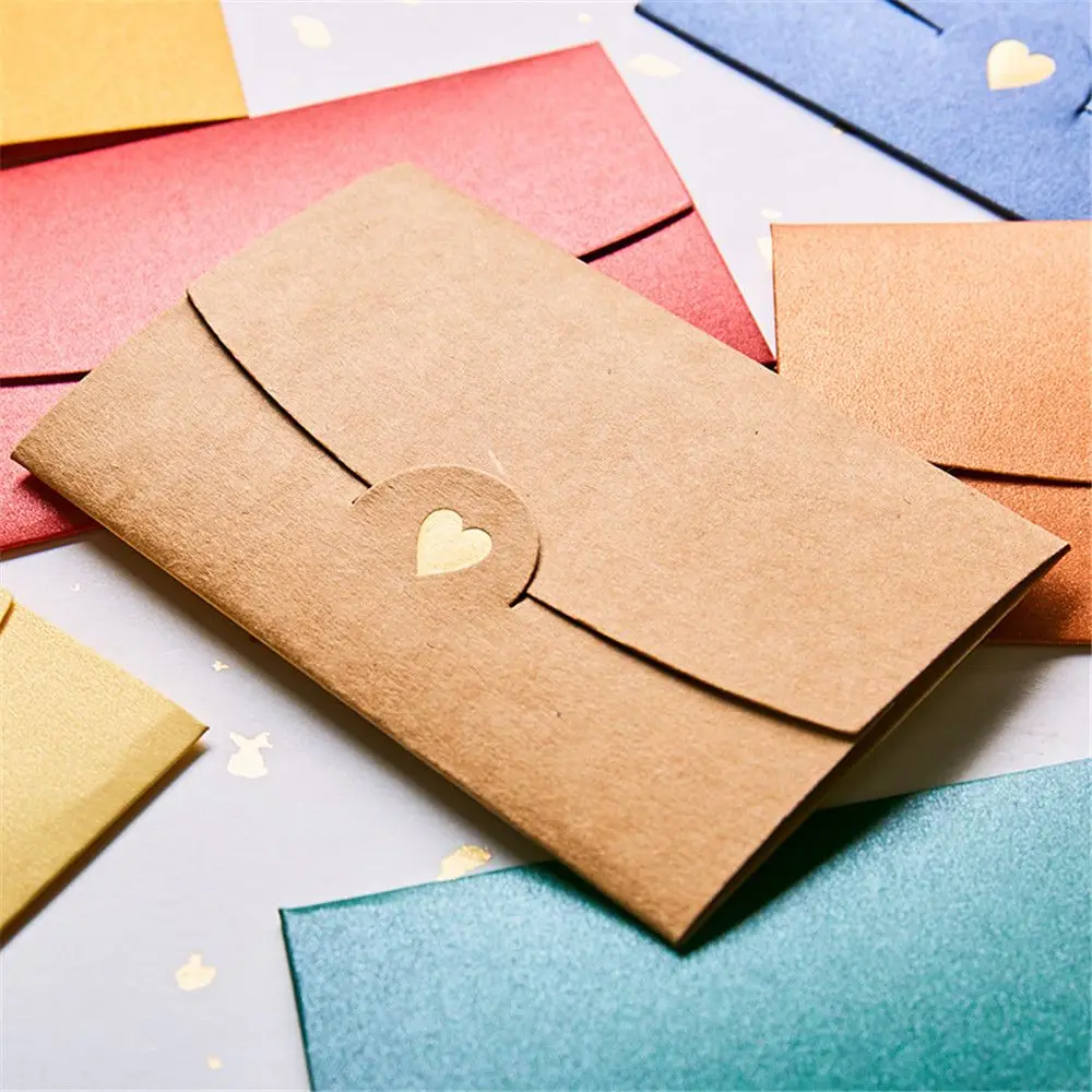20 шт позолоченный конверт с сердечком чистая открытка свадебные пригласительные