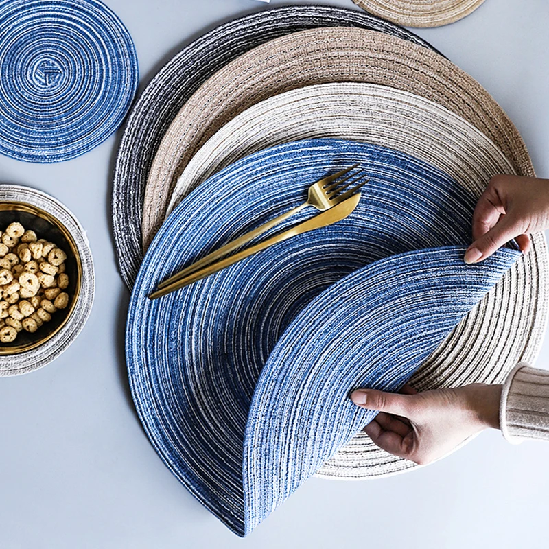 Nordic round table Placemats Anti Slip Drink Coasters Insulated Solid Linen Non Slip Ramie Table placemats Decor for kitchen
Nordic round table Placemats Anti Slip Drink Coasters Insulated Solid Linen Non Slip Ramie Table placemats Decor for kitchen