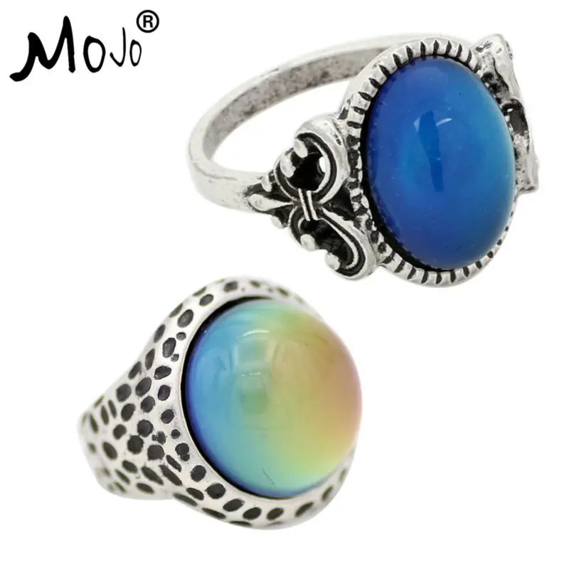 2PCS Vintage Bohemia Retro Color Change Mood Ring Emotion Feeling Changeable Ring Temperature Control Ring for Women RS008-RS049
2PCS Vintage Bohemia Retro Color Change Mood Ring Emotion Feeling Changeable Ring Temperature Control Ring for Women RS008-RS049