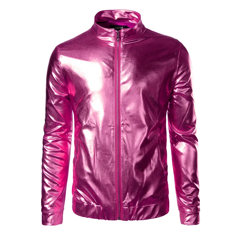 Rose Red Shiny Metallic Jacket Men/Women 2022 Brand Design Night Club Stand Collar Lightweight Mens Jacket and Coats for Singer
Rose Red Shiny Metallic Jacket Men/Women 2022 Brand Design Night Club Stand Collar Lightweight Mens Jacket and Coats for Singer
