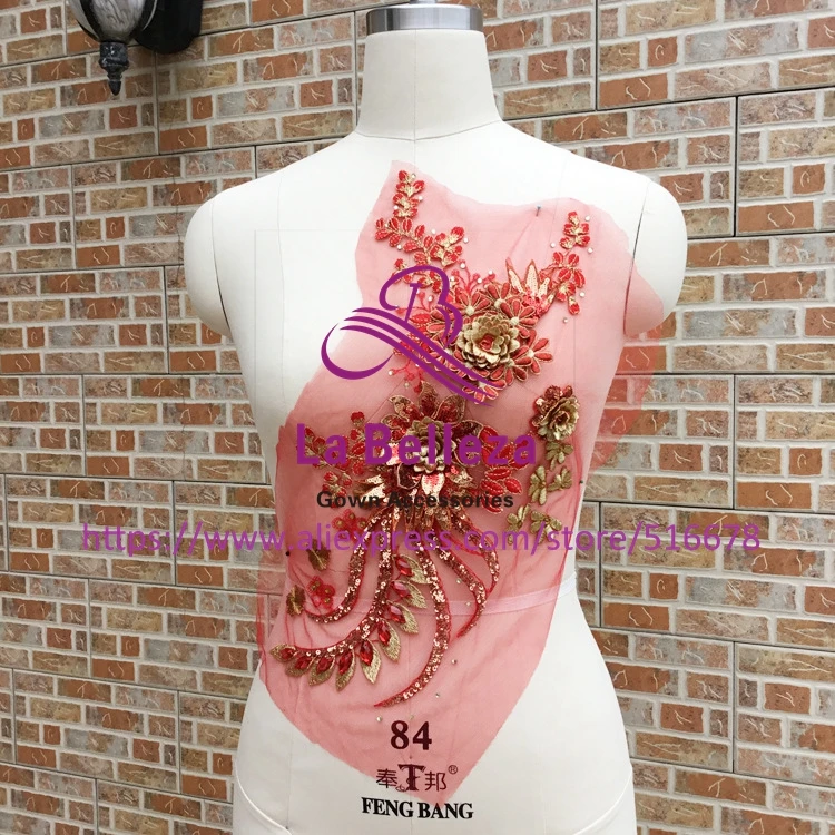 5pieces/lot red/gold Good quality 3D flower with rhinestone patches wedding dress/DIY dance dress accessories applique 42cm*22cm
5pieces/lot red/gold Good quality 3D flower with rhinestone patches wedding dress/DIY dance dress accessories applique 42cm*22cm