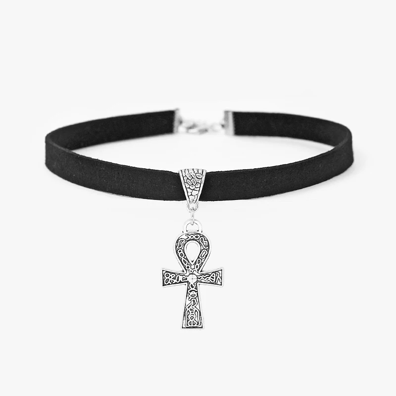 Black 10mm Flat Faux Suede Cord Egypt Ankh Cross Charm Choker 13 inches Necklace Wiccan Pagan Gothic Jewelry
Black 10mm Flat Faux Suede Cord Egypt Ankh Cross Charm Choker 13 inches Necklace Wiccan Pagan Gothic Jewelry