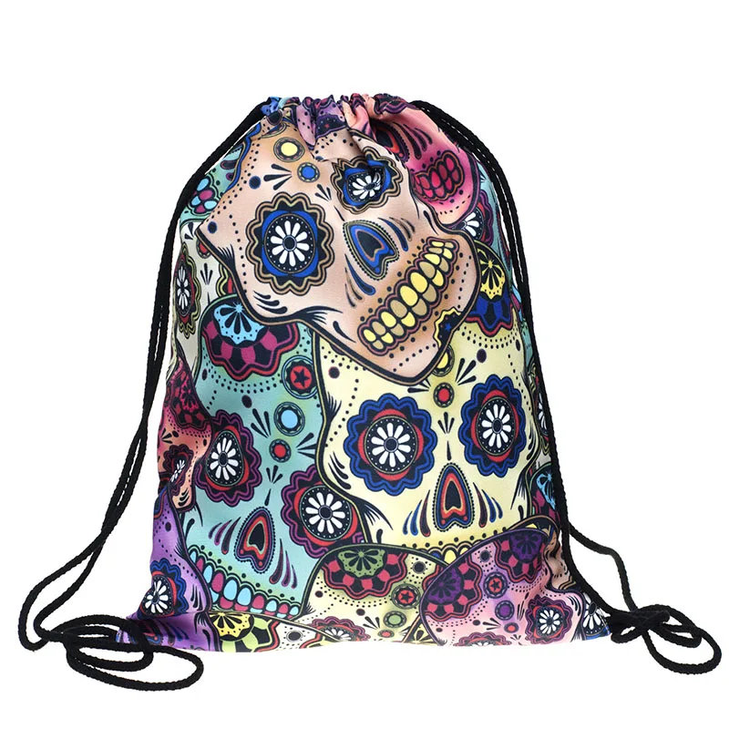 20PCS / LOT Black Skull Drawstring Bags 3D Printed Travel Backpack Polyester Fitness Pouch Pouch Wholesale
20PCS / LOT Black Skull Drawstring Bags 3D Printed Travel Backpack Polyester Fitness Pouch Pouch Wholesale