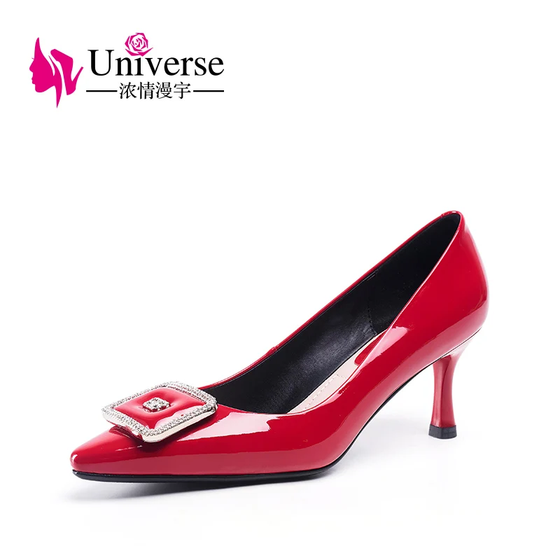 Universe Microfiber Patent Leather Women Shoes High Heels Pointed Toe Fashion Ladies Pumps Thin Heel Women Pumps Shoes 7cm J084
Universe Microfiber Patent Leather Women Shoes High Heels Pointed Toe Fashion Ladies Pumps Thin Heel Women Pumps Shoes 7cm J084