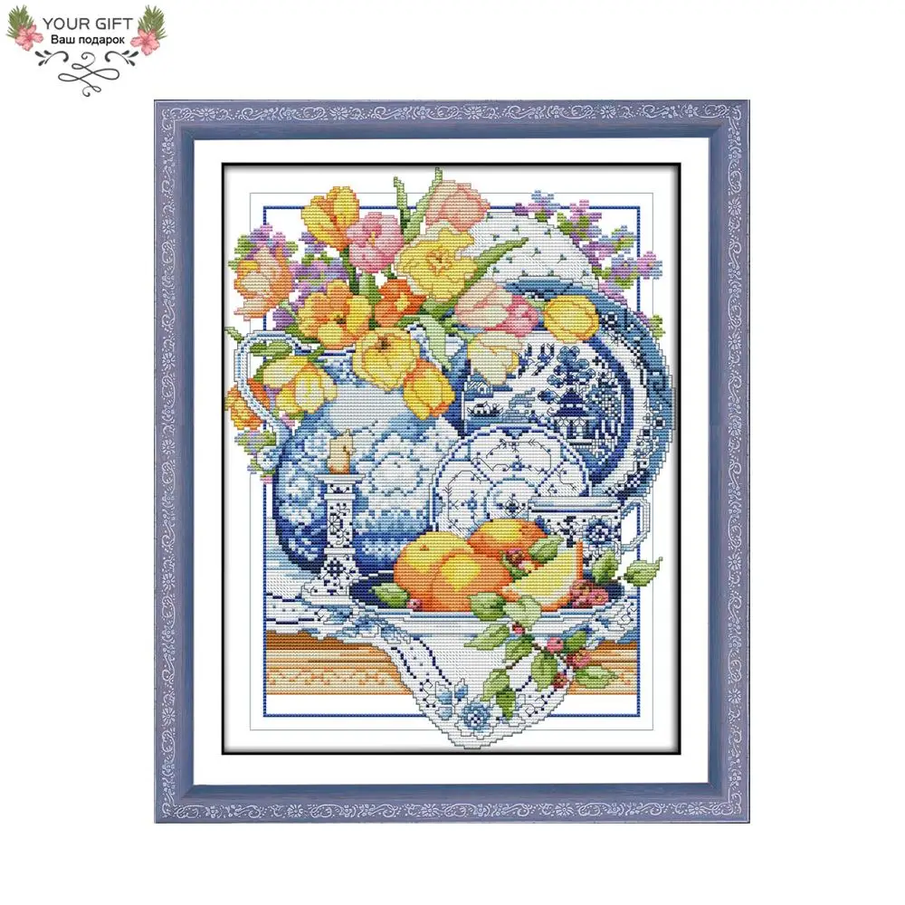 Joy Sunday Blue And White Porcelain Fruit Flowers Home Decor J391 Counted Stamped Porcelain And Flowers Cross Stitch kits
Joy Sunday Blue And White Porcelain Fruit Flowers Home Decor J391 Counted Stamped Porcelain And Flowers Cross Stitch kits