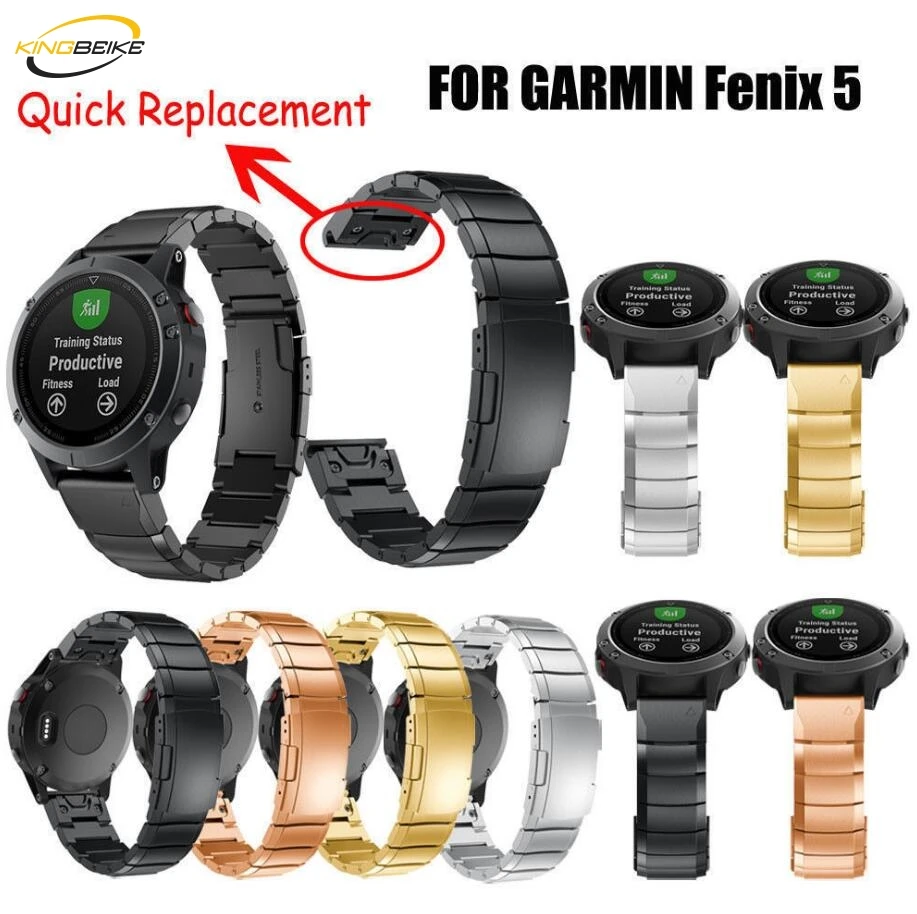 Ремешок из нержавеющей стали для Garmin Fenix 5 Plus Band 22 мм ширина интегрированный