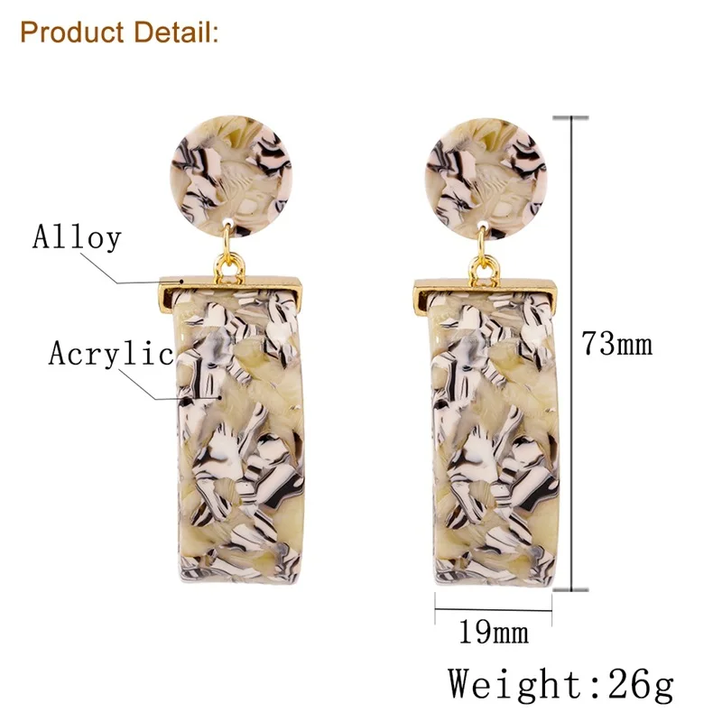 LEADERBEADS 2019 Brand Exaggerated Acrylic Marbling Circular Ring Earrings Girl's Boho Round Brincos Birthday Party Gift Jewelry
LEADERBEADS 2019 Brand Exaggerated Acrylic Marbling Circular Ring Earrings Girl's Boho Round Brincos Birthday Party Gift Jewelry
