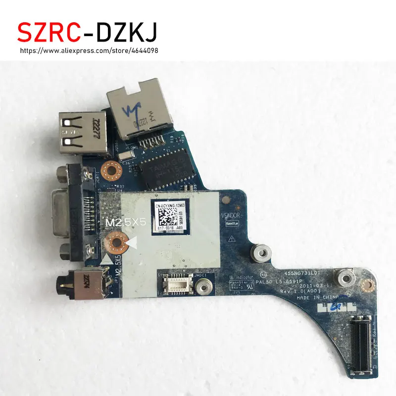 Original For Dell E6420 Audio Ethernet USB VGA Port Board CN-0CYXNG 0CYXNG CYXNG PAL50 LS-6591P
Original For Dell E6420 Audio Ethernet USB VGA Port Board CN-0CYXNG 0CYXNG CYXNG PAL50 LS-6591P