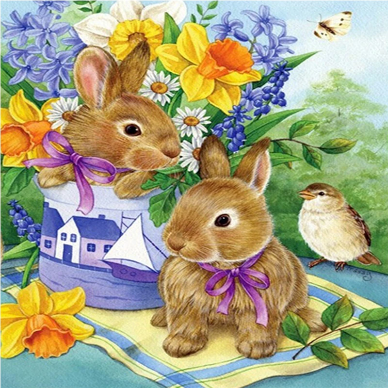 Full Diamond Mosaic Animal Rabbit Bird Flower Diamond Embroidery Pattern Diamond Painting Cross Stitch Home Decoration
Full Diamond Mosaic Animal Rabbit Bird Flower Diamond Embroidery Pattern Diamond Painting Cross Stitch Home Decoration