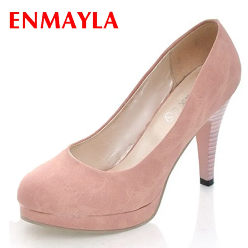 ENMAYLA New Closed Toe Round Toe High Heels Shoes Casual for Women Shoes 4 Colors Pumps Black Blue Beige Pink Ladies Shoes
ENMAYLA New Closed Toe Round Toe High Heels Shoes Casual for Women Shoes 4 Colors Pumps Black Blue Beige Pink Ladies Shoes