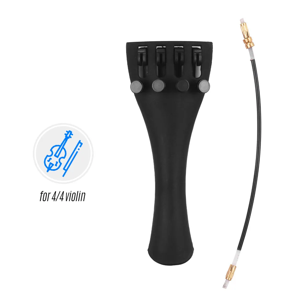 Violin Tailpiece Carbon Fiber Violin Fiddle Tailpiece with 4 Fine Tuners & Tailpiece Gut Cord for 4/4 3/4 1/2 1/4 1/8 Violins
Violin Tailpiece Carbon Fiber Violin Fiddle Tailpiece with 4 Fine Tuners & Tailpiece Gut Cord for 4/4 3/4 1/2 1/4 1/8 Violins