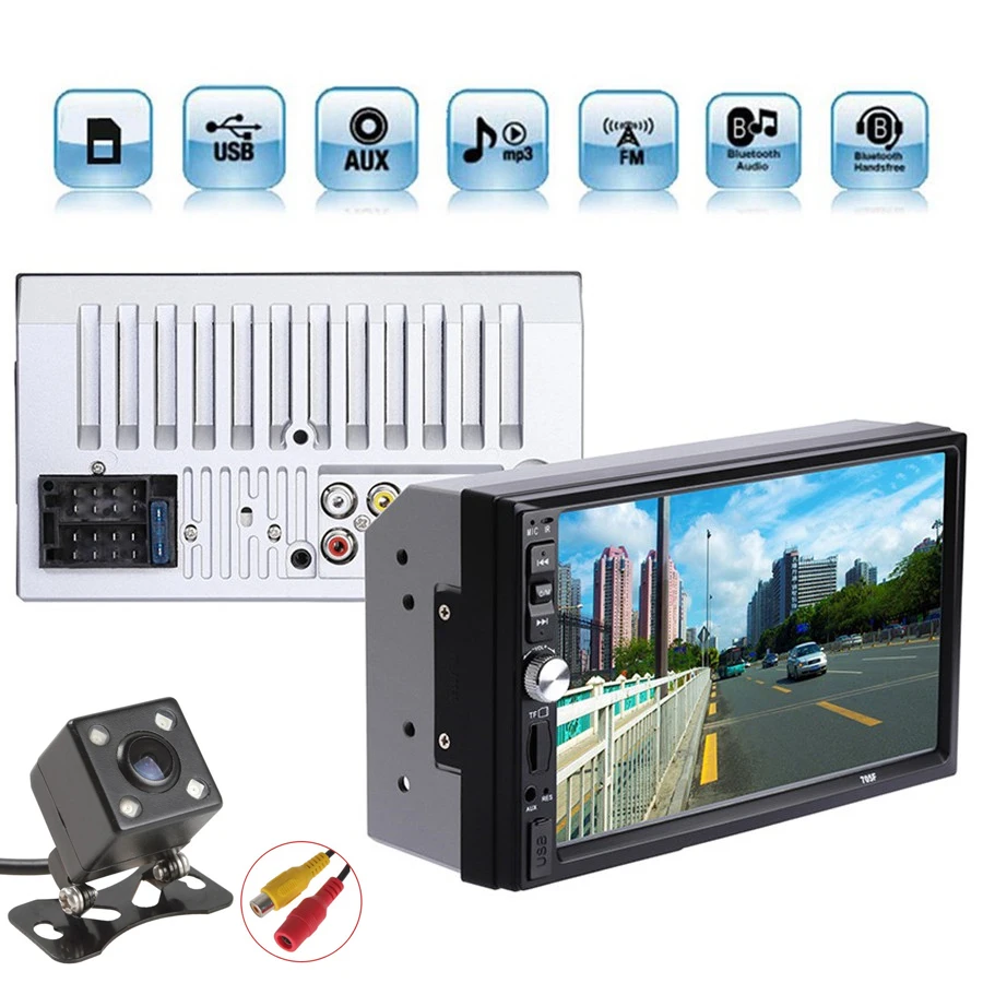 2 Din Car Video Player 7 inch Touch Screen Multi Fuctuon Dual Core MP5 Player Rear View Camera with FM Blutooth Free Shipping
2 Din Car Video Player 7 inch Touch Screen Multi Fuctuon Dual Core MP5 Player Rear View Camera with FM Blutooth Free Shipping