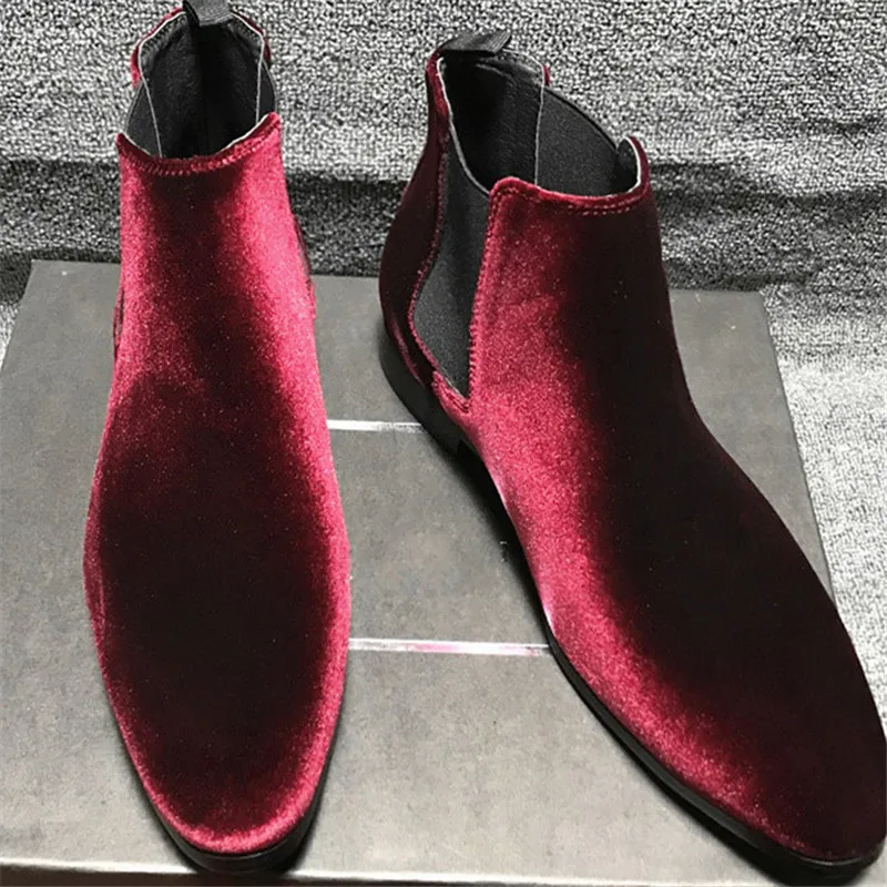 New 2019 velvet wedge wedding red men boots banquet formal luxury fashion gentlemen business men Boots
New 2019 velvet wedge wedding red men boots banquet formal luxury fashion gentlemen business men Boots