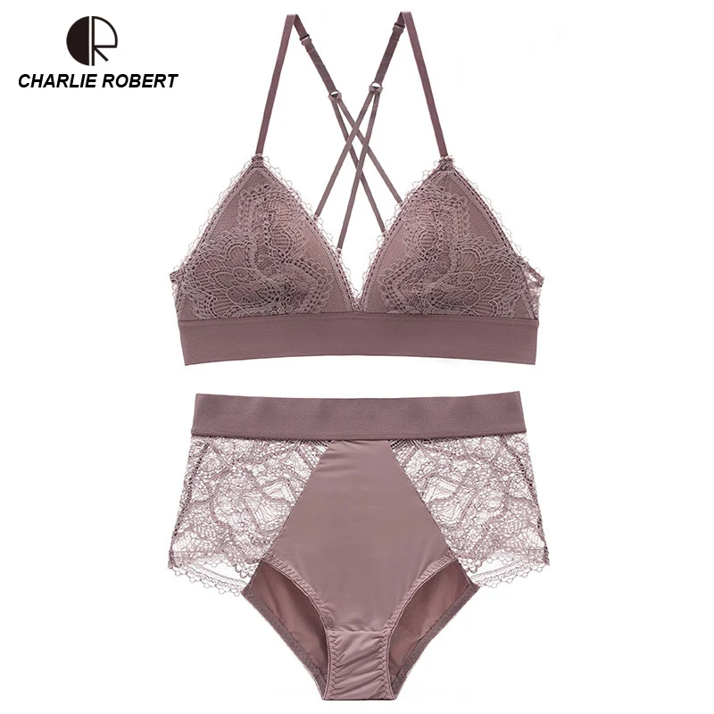 2018 New Wire Free Triangle Cup Bra Set Sexy Lace Beauty Back Lingerie Set Deep V Sexy Underwear Set Plus Size Bra S
2018 New Wire Free Triangle Cup Bra Set Sexy Lace Beauty Back Lingerie Set Deep V Sexy Underwear Set Plus Size Bra S