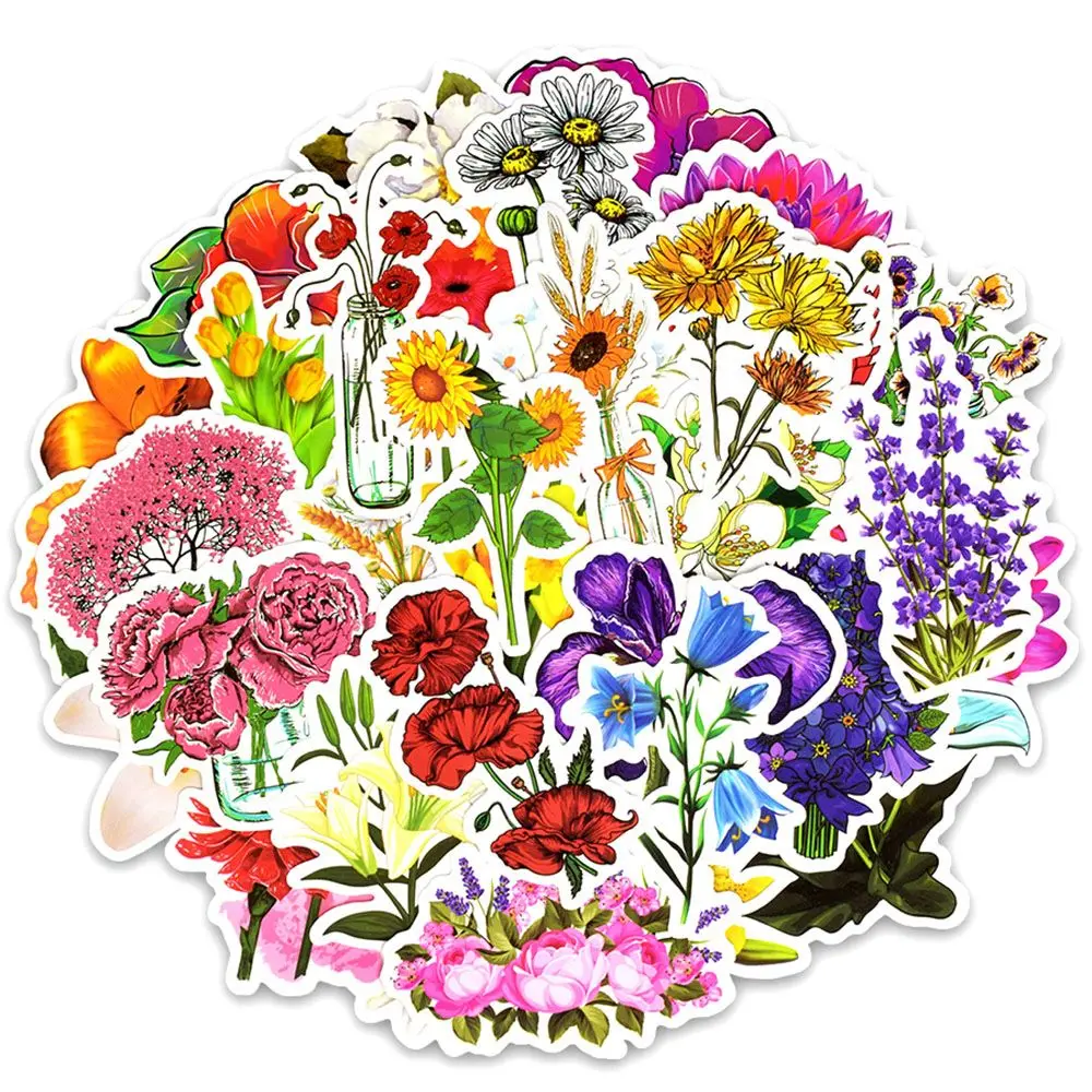 50Pcs Spring Flowers Blossoms DIY Stickers Graffiti For Laptop Skateboard Suitcase Stickers Scrapbooking Stationery Supplies
50Pcs Spring Flowers Blossoms DIY Stickers Graffiti For Laptop Skateboard Suitcase Stickers Scrapbooking Stationery Supplies