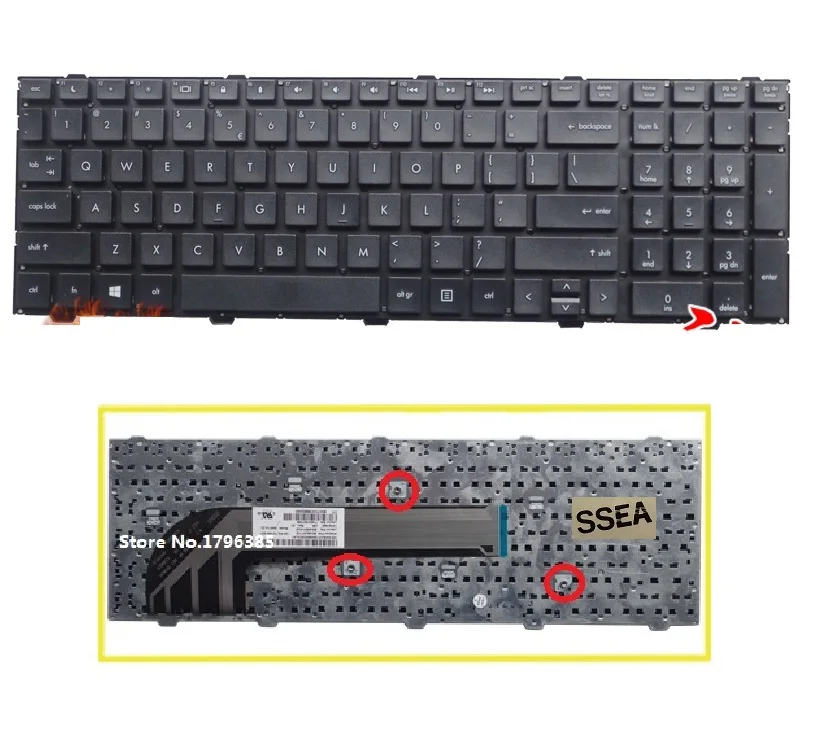 Новая клавиатура SSEA US для ноутбука HP probook 4540 4540S 4545 4545S 4740 4740S|keyboard for hp|laptop keyboardlaptop