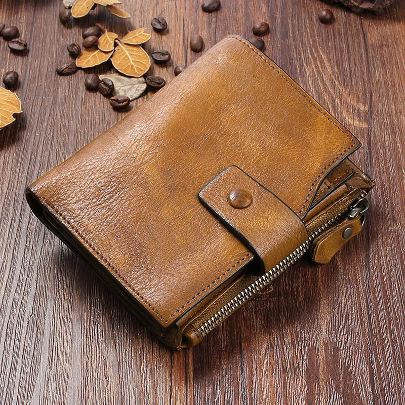Vegetable Tanned Leather Retro Short Men Wallet Billfold Brush Color Real Leather Mens Purse Designer Card Passcard Money Pocket
Vegetable Tanned Leather Retro Short Men Wallet Billfold Brush Color Real Leather Mens Purse Designer Card Passcard Money Pocket