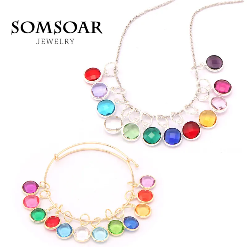 Hot Selling Birthstone Charms Adjustable Alex Bracelet & Necklace with 12 Color Birthstone Crystal Dangles for Mother's Day
Hot Selling Birthstone Charms Adjustable Alex Bracelet & Necklace with 12 Color Birthstone Crystal Dangles for Mother's Day