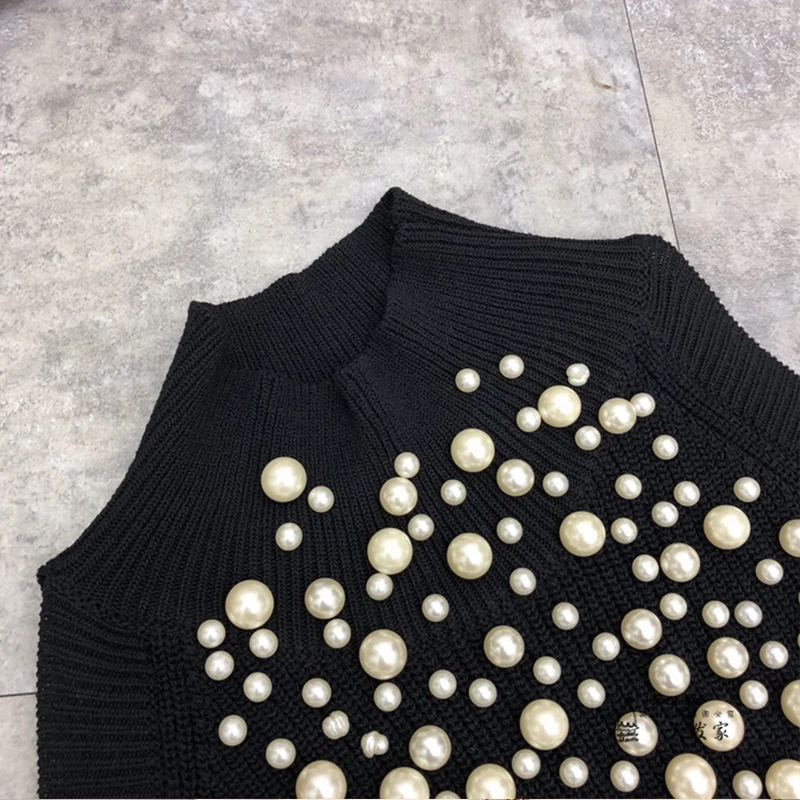 women pearl beading sweater hollow out off shoulder black turtleneck character high street 2021 party lady top fashion femme
women pearl beading sweater hollow out off shoulder black turtleneck character high street 2021 party lady top fashion femme