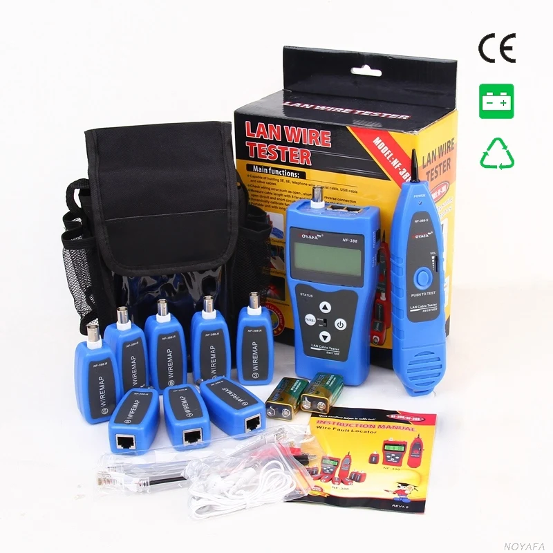 Original Noyafa NF-388 Blue English Version Multi-functional Network cable tester Cable tracker RJ45 lan tester LCD display
Original Noyafa NF-388 Blue English Version Multi-functional Network cable tester Cable tracker RJ45 lan tester LCD display