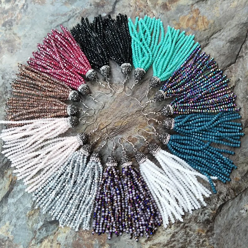 10Pairs Handmade Crystal Tassel Dangle Earrings, Pave Rhinestone Tassel Earring Jewelry For Women Bohemia Earring ER219
10Pairs Handmade Crystal Tassel Dangle Earrings, Pave Rhinestone Tassel Earring Jewelry For Women Bohemia Earring ER219