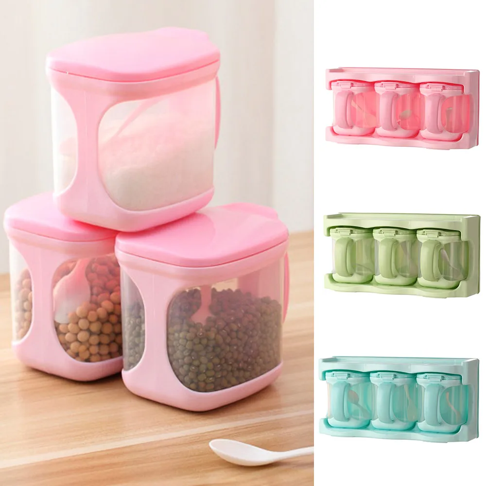 3Pcs / Set Spice Jar Set Seasoning Bottle Colorful Lid Kitchen Cruet Storage pepper box storage bottles & jars Kitchen Tool
3Pcs / Set Spice Jar Set Seasoning Bottle Colorful Lid Kitchen Cruet Storage pepper box storage bottles & jars Kitchen Tool