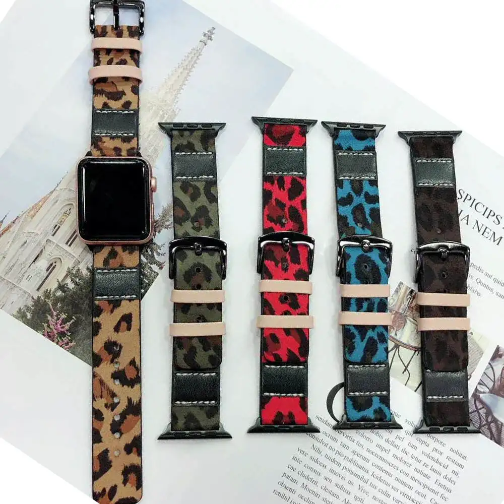 Leopard Print Camouflage Strap for Apple Watch Band Series SE/6/5/4/3/2 Fashion Leather Bracelet for iWatch 40mm 44mm 42mm 38mm
Leopard Print Camouflage Strap for Apple Watch Band Series SE/6/5/4/3/2 Fashion Leather Bracelet for iWatch 40mm 44mm 42mm 38mm