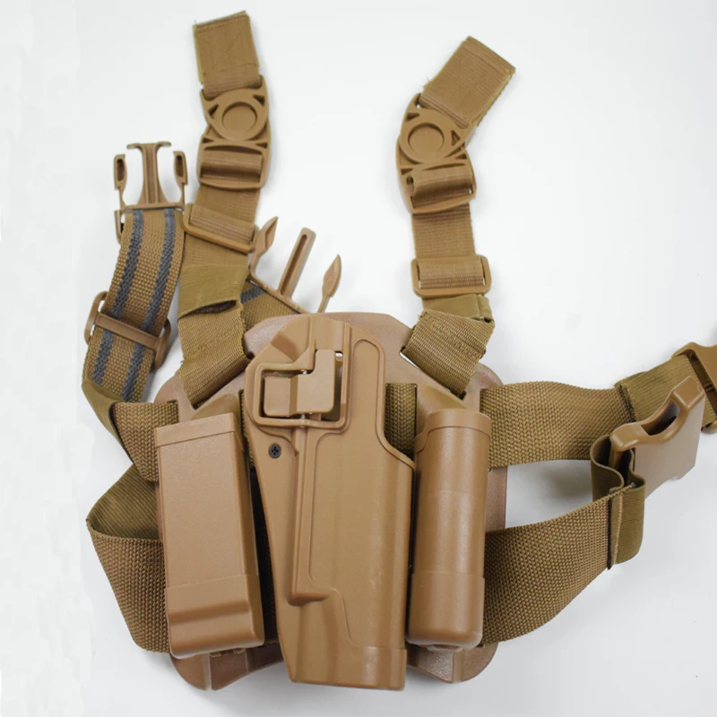 CQC Military Tactical Colt 1911 Airsoft Hunting Pistola Right Leg Gun Holster With Flashlight Pouch Magazine Pouch
CQC Military Tactical Colt 1911 Airsoft Hunting Pistola Right Leg Gun Holster With Flashlight Pouch Magazine Pouch