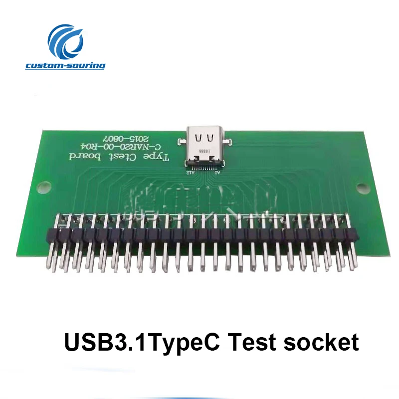 10 шт. тестовый разъем USB 3 1 Type C для кабеля передачи данных Женская тестовая плата