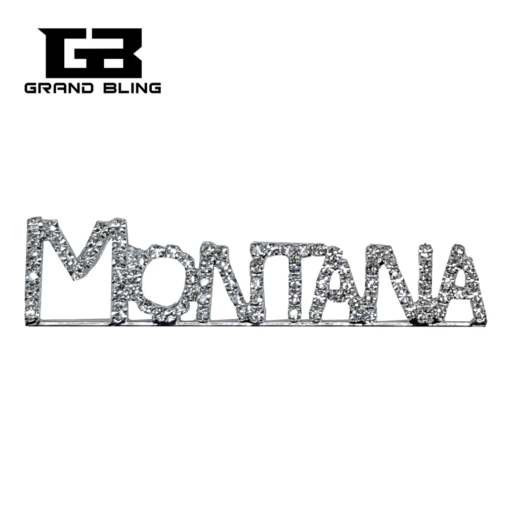 USA States Theme Gift Bling Rhinestone "MONTANA" State Word Pin Crystal Brooch Jewelry
USA States Theme Gift Bling Rhinestone "MONTANA" State Word Pin Crystal Brooch Jewelry
