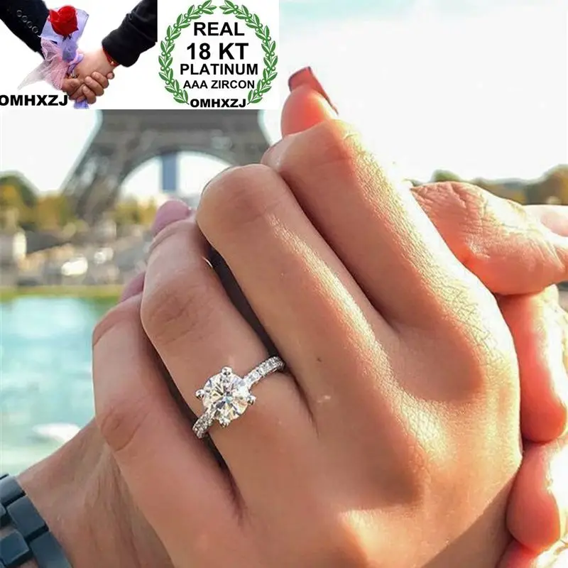 OMHXZJ Wholesale European Fashion Woman Girl Party Wedding Gift Round White AAA Zircon 18KT White Gold Ring RR713
OMHXZJ Wholesale European Fashion Woman Girl Party Wedding Gift Round White AAA Zircon 18KT White Gold Ring RR713
