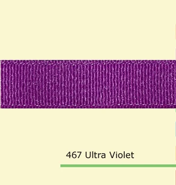 

5/8" inch (16mm) silver glitter printed Ultra Violet grosgrain ribbons