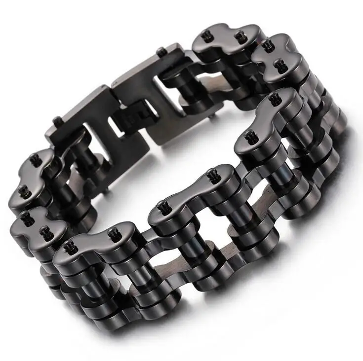 22mm Heavy Mens Black Bike Chain Bracelet Boys Punk 316L Stainless Steel Biker Motor Motorcycle Link Bracelets Bangle Jewelry
22mm Heavy Mens Black Bike Chain Bracelet Boys Punk 316L Stainless Steel Biker Motor Motorcycle Link Bracelets Bangle Jewelry