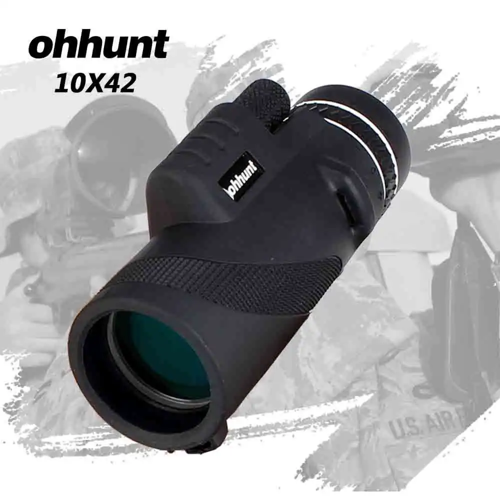 Ohhunt Монокуляр 10X42 фокус Призма мини оптический телескоп Охота Зрительная труба для наблюдения за птицами на природе кемпинг
Ohhunt Монокуляр 10X42 фокус Призма мини оптический телескоп Охота Зрительная труба для наблюдения за птицами на природе кемпинг