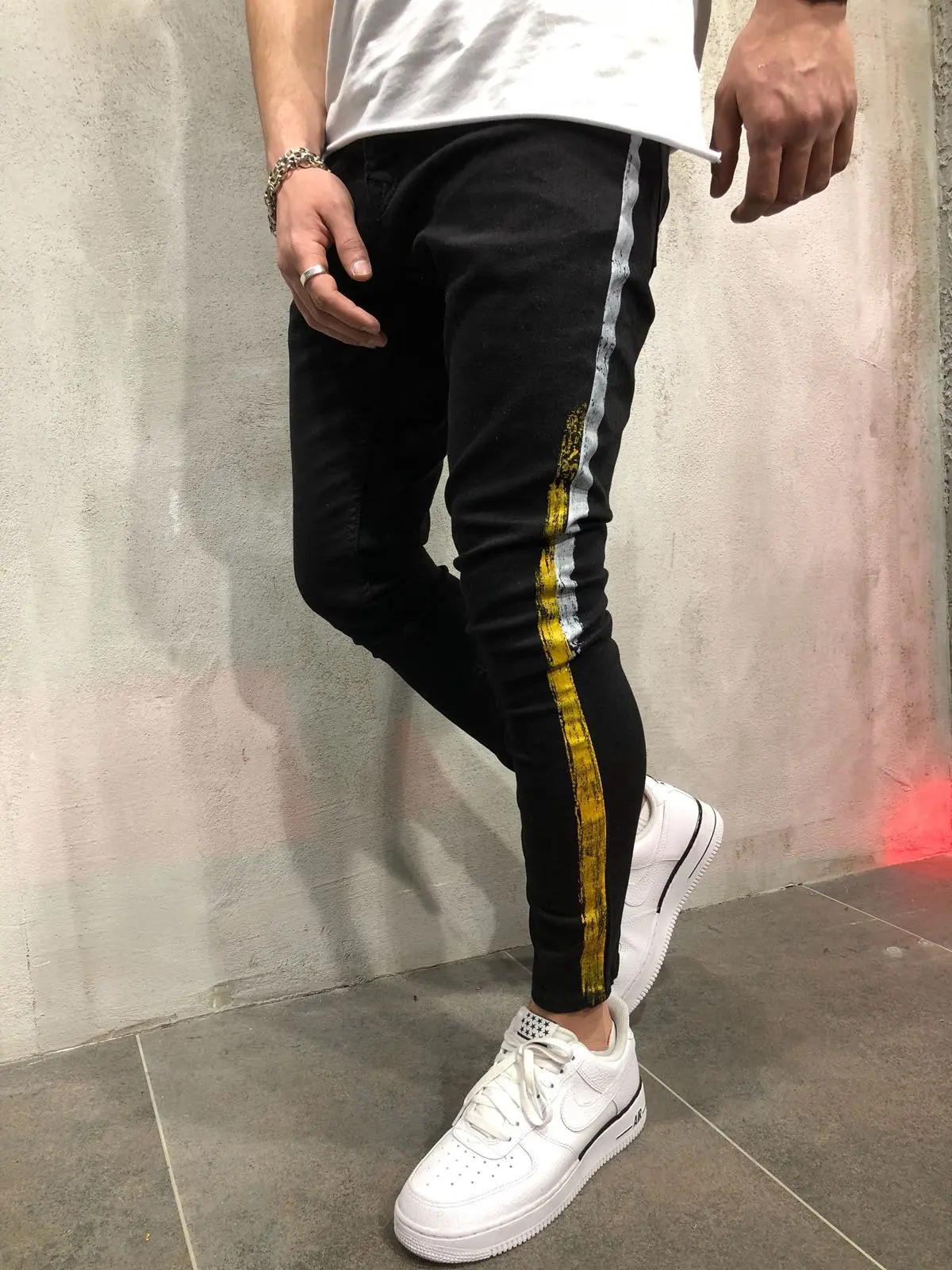 Узкие джинсовые брюки карандаш для мужчин хип хоп мода весна осень 2019 мужские