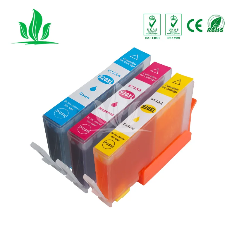3 шт. 920XL картридж совместимый для hp920 OfficeJet 6000 6500 6500A/7000/7500/7500A принтер 3|Чернильные