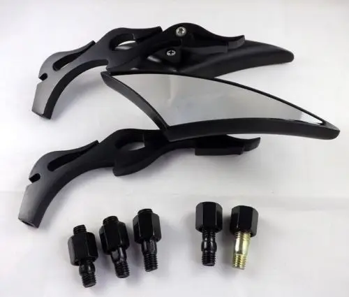 Motorcycle Side Rearview Mirrors Black Spear Blade Style For Harley/Honda/Kawasaki/Yamaha/Suzuki/Ducati Bikes 8mm/10mm Thread
Motorcycle Side Rearview Mirrors Black Spear Blade Style For Harley/Honda/Kawasaki/Yamaha/Suzuki/Ducati Bikes 8mm/10mm Thread