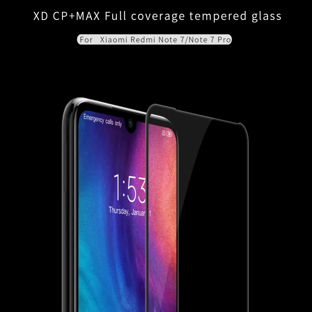 Защитная пленка для экрана Xiaomi Redmi Note 7 Nillkin XD CP + MAX защитная на весь экран Pro |